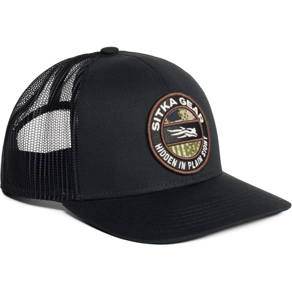 image:imageSITKA Hidden Optifade Mid Pro Trucker Hat Adjustable Outdoor Snap Back Hat for MenBlack Subalpine
