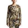 SITKA Women’s Core Midweight Camo Long Sleeve T-Shirt(Optifade Subalpine)