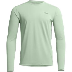 SITKA Radiant Long Sleeve Crew Neck – Lightweight Moisture-Wicking Mens Shirt(Foam Green)
