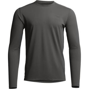 SITKA Radiant Long Sleeve Crew Neck – Lightweight Moisture-Wicking Mens Shirt(Shadow)