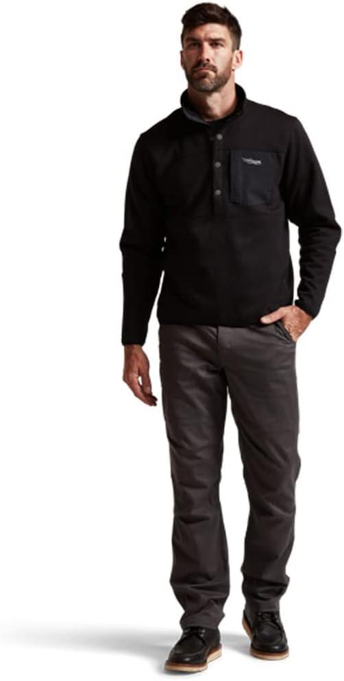 image:imageSITKA mens Front Range Standup Collar Snap Fleece JacketSitka Black