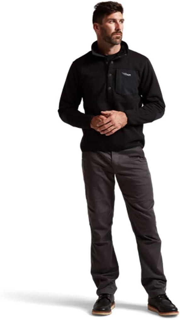 image:imageSITKA mens Front Range Standup Collar Snap Fleece JacketSitka Black