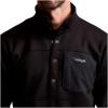 SITKA mens Front Range Stand-up Collar Snap Fleece Jacket(Sitka Black)