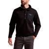 SITKA mens Front Range Stand-up Collar Snap Fleece Jacket(Sitka Black)