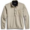 SITKA mens Front Range Stand-up Collar Snap Fleece Jacket(Birch)