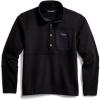 SITKA mens Front Range Stand-up Collar Snap Fleece Jacket(Sitka Black)