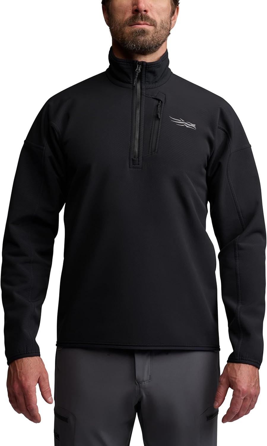 image:imageSITKA Alpha Fleece 14 Zip Pullover Hunting Fishing Fleece with Everyday Durable Stretch for MenBlack