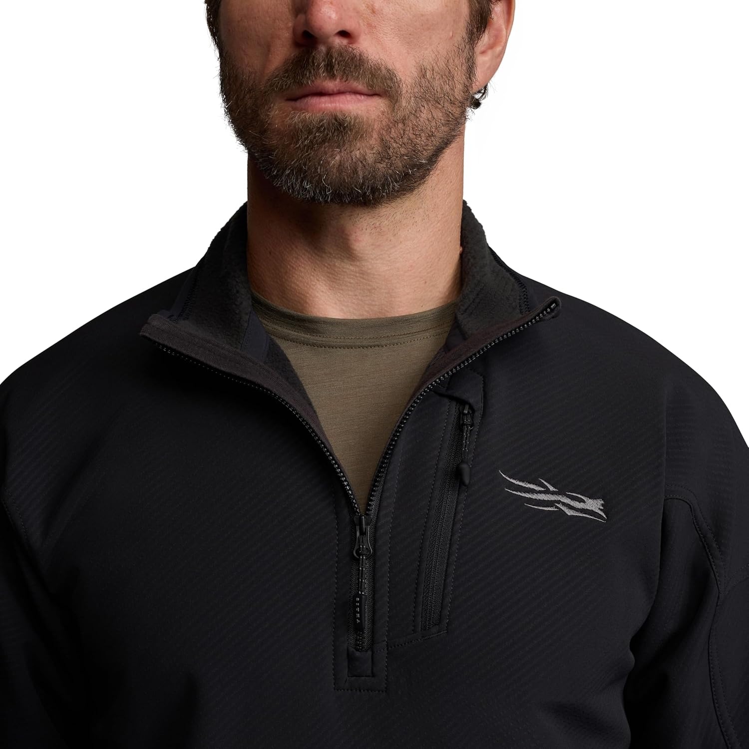image:imageSITKA Alpha Fleece 14 Zip Pullover Hunting Fishing Fleece with Everyday Durable Stretch for MenBlack