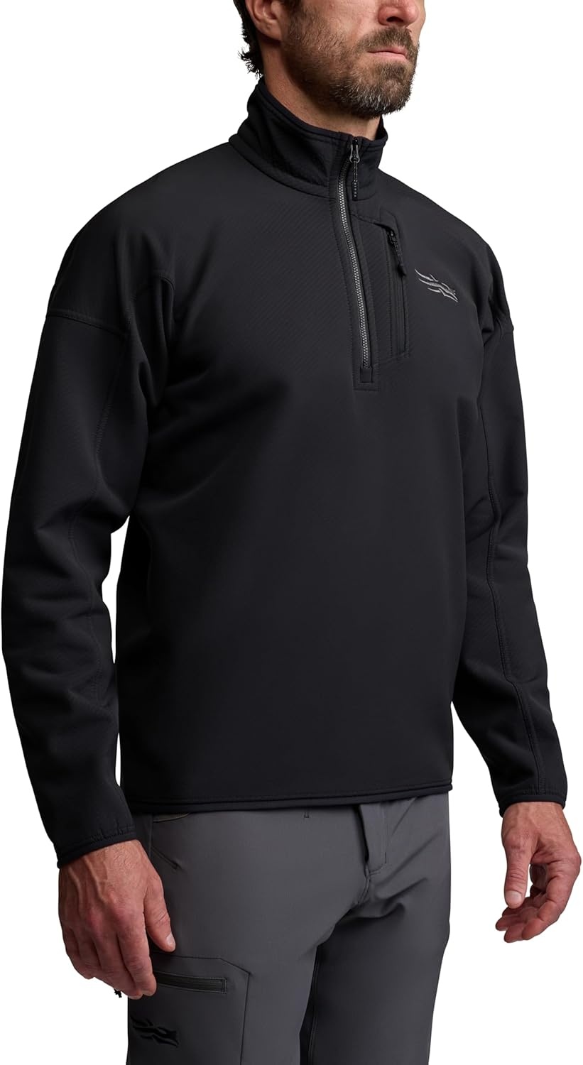 image:imageSITKA Alpha Fleece 14 Zip Pullover Hunting Fishing Fleece with Everyday Durable Stretch for MenBlack