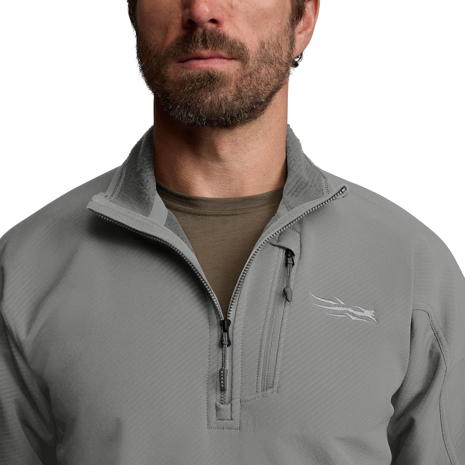 image:imageSITKA Alpha Fleece 14 Zip Pullover Hunting Fishing Fleece with Everyday Durable Stretch for MenGranite