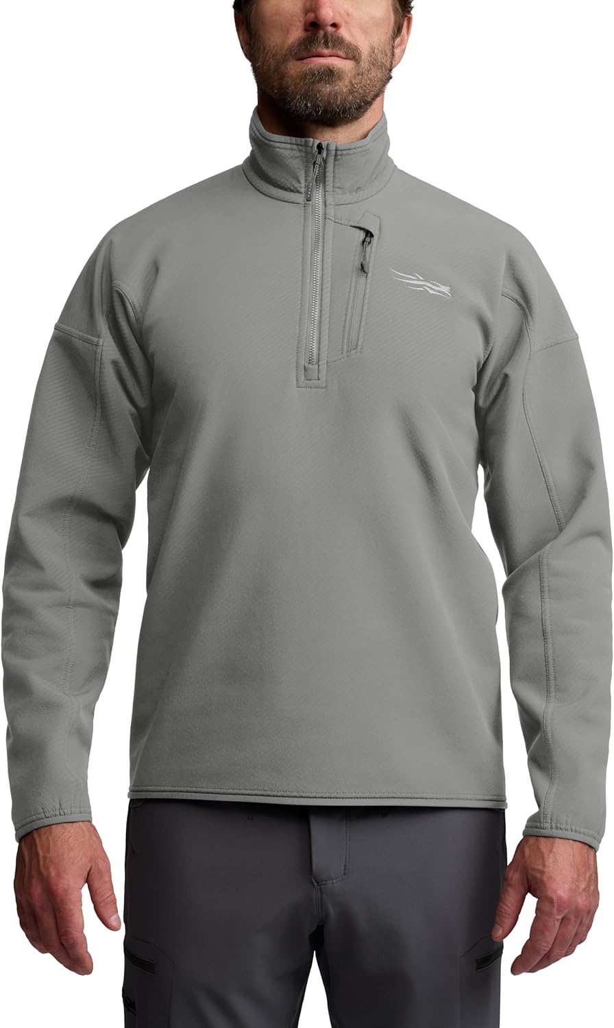 image:imageSITKA Alpha Fleece 14 Zip Pullover Hunting Fishing Fleece with Everyday Durable Stretch for MenGranite