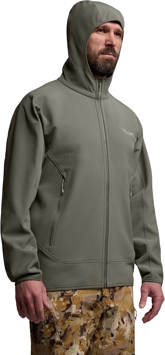 image:imageSITKA Alpha Fleece Hooded Jacket Mens Waterproof Jacket for Fishing Hunting HikingBark Brown