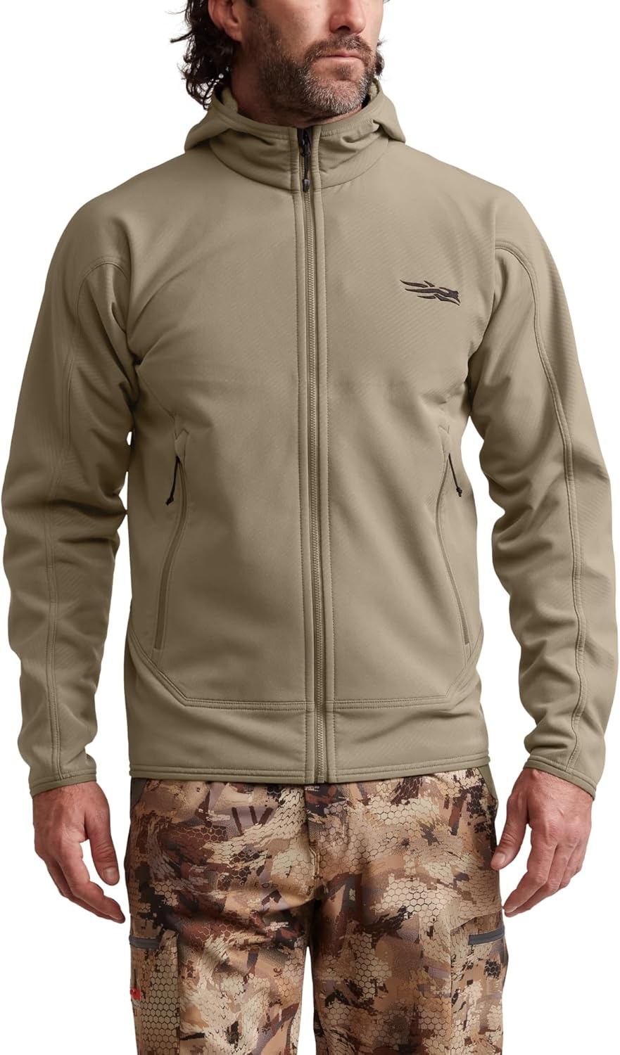 image:imageSITKA Alpha Fleece Hooded Jacket Mens Waterproof Jacket for Fishing Hunting HikingBuckskin