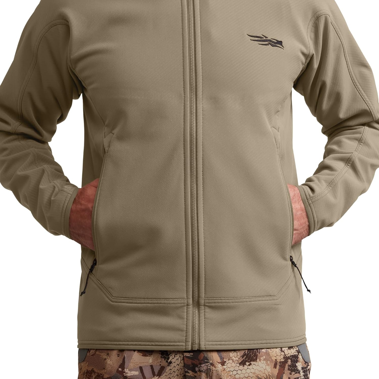 image:imageSITKA Alpha Fleece Hooded Jacket Mens Waterproof Jacket for Fishing Hunting HikingBuckskin