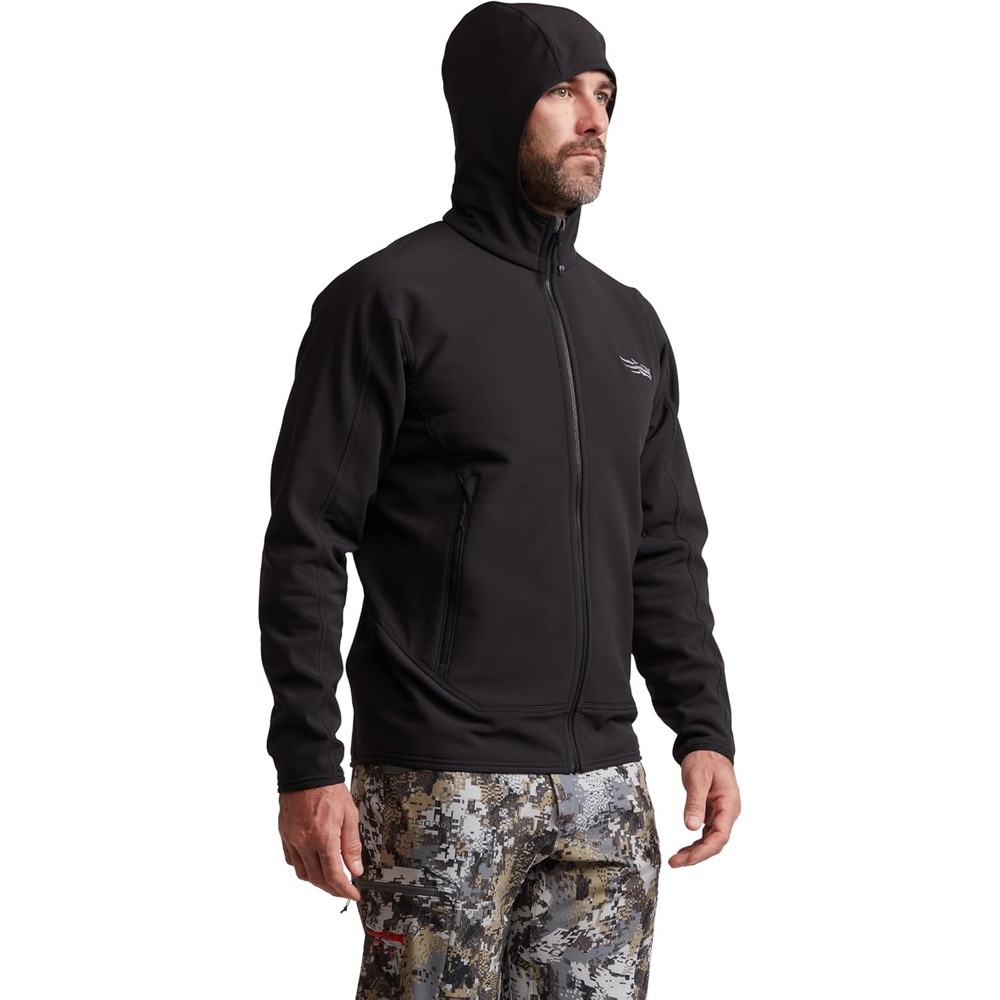 image:imageSITKA Alpha Fleece Hooded Jacket  Mens Waterproof Jacket for Fishing Hunting HikingBlack
